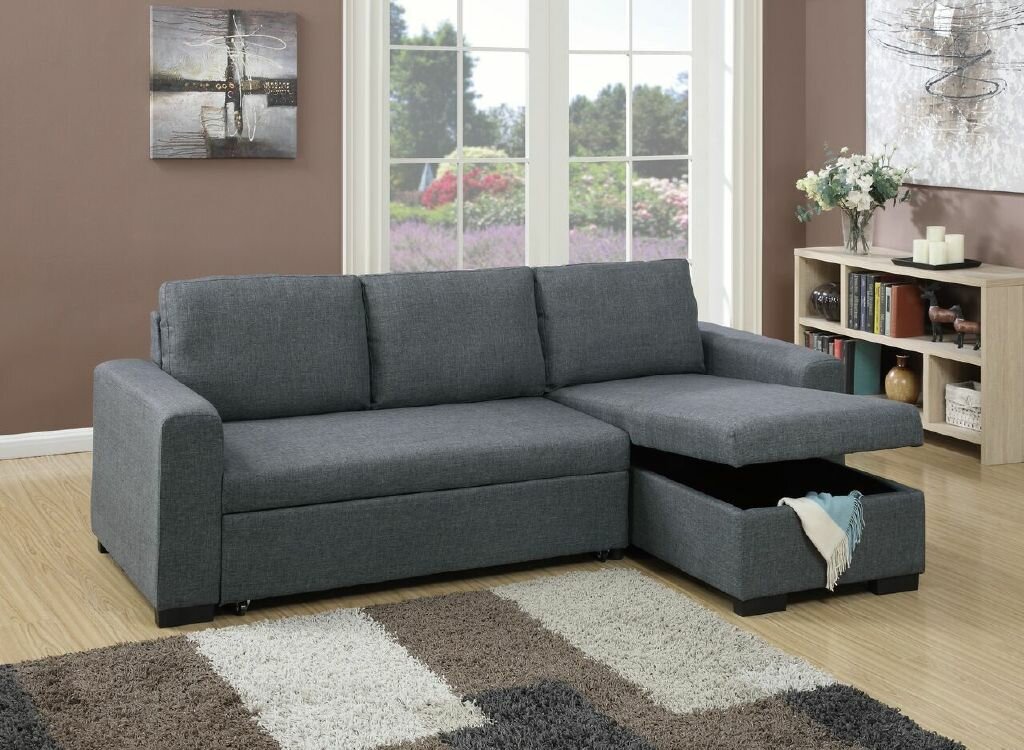 sectional sleeper sofa convertible wayfair boss fabric grey sectionals living sofas